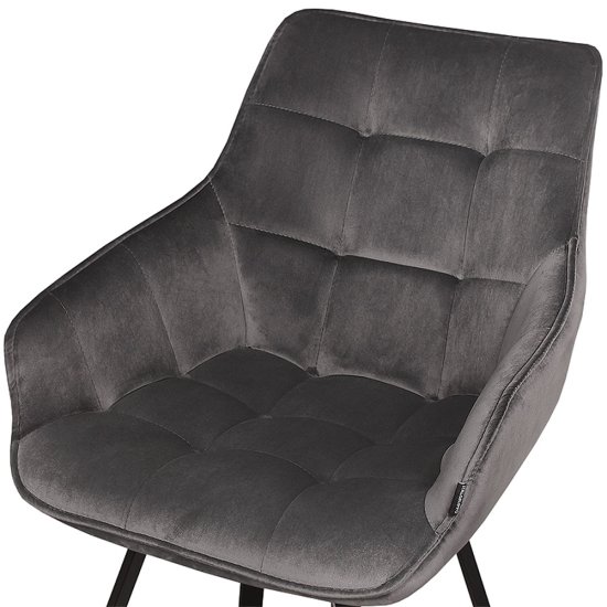 Стул-кресло мягкий с подлокотниками серый современный (арт 10923) Фото 2