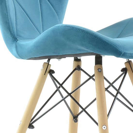 Стул для кухни мягкий голубой eames (арт 12195) Фото 3