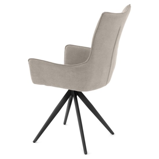 Стул дизайнерский мягкий слоновая кость из велюра (арт 35568) Фото 3