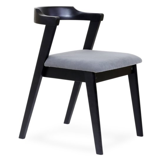 Стул кухонный деревянный мягкий серый (арт 32113) Фото 1