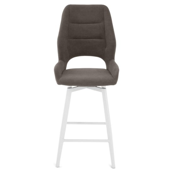 Стул полубарный на металлокаркасе мягкий из велюра (арт 35535) Фото 4