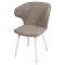 Стул металлический с мягким сидением бежевый современный (арт 25823)