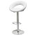 Стул барный на металлокаркасе с мягкой обивкой белый регулируемый (арт 5527)