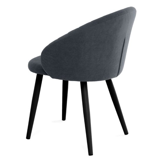 Стул на металлокаркасе мягкий серый из велюра (арт 23313) Фото 3