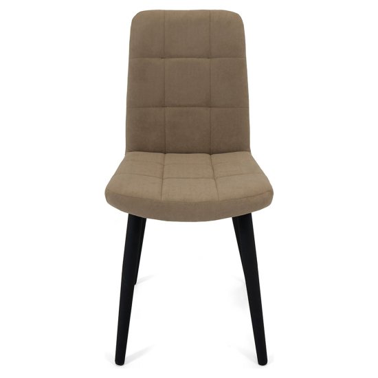 Стул с черными ножками мягкий из велюра (арт 18438) Фото 2