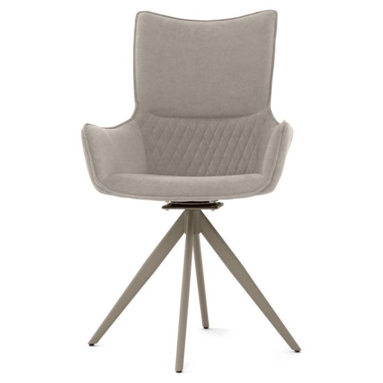 Стул на металлокаркасе мягкий бежевый велюровый (арт 35567) Фото 6