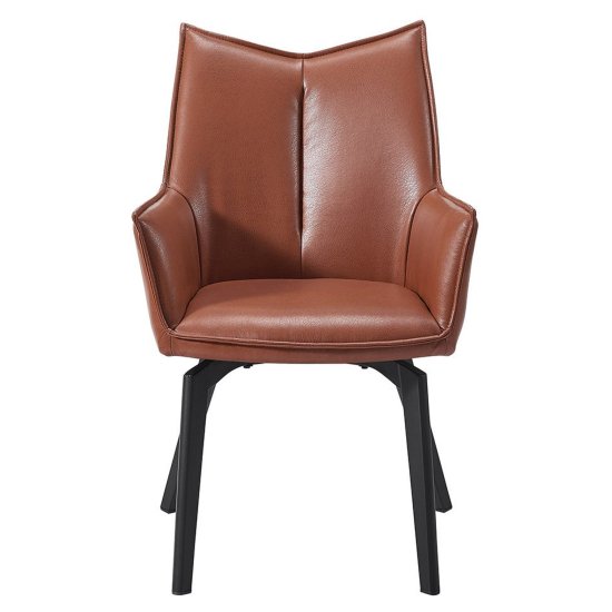 Стул-кресло металлический с подлокотниками черный (арт 32959) Фото 5