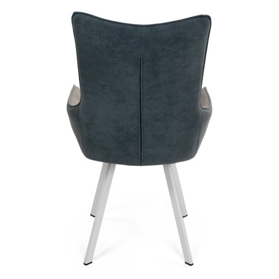 Полукресло с мягкой обивкой с подлокотниками серое (арт 30970) Фото 6