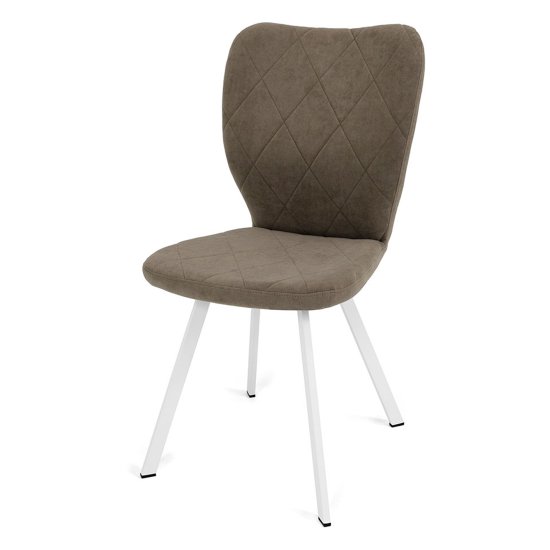 Стул обеденный бежевый из велюра (арт 23601) Фото 3