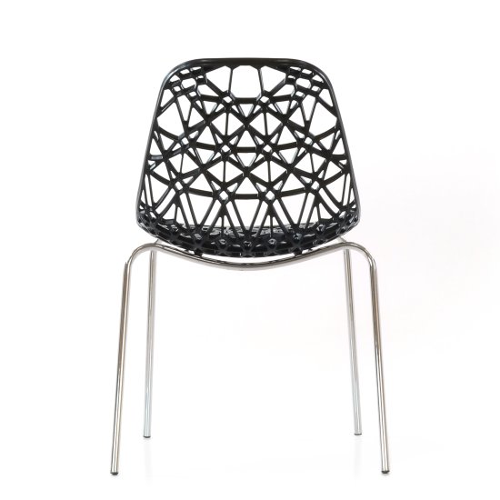 Стул хромированный черный пластиковый (арт 6617) Фото 4