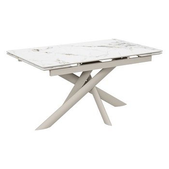 Кухонный стол раздвижной керамический на одной ножке 140 см (арт 34675) - Фото 2