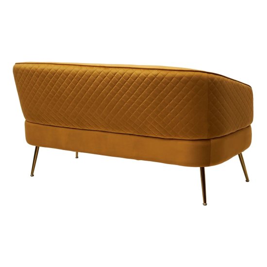 Стул-кресло интерьерный мягкий желтый велюровый (арт 29079) Фото 2