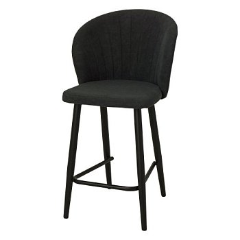 Стул полубарный на металлическом каркасе серый современный (арт 26649) - Фото 2