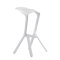 Стул барный дизайнерский ножки белые белый (арт 6442)