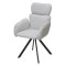 Стул на каркасе из металла мягкий с подлокотниками серый (арт 34997)