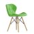 Стул дизайнерский из массива дерева с мягким сидением зеленый eames (арт 6639)