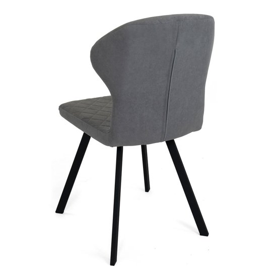 Стул мягкий серый с обивкой из велюра (арт 19453) Фото 5