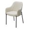 Стул с черными ножками с подлокотниками бежевый (арт 33600)