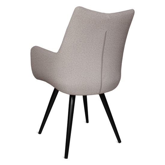 Полукресло с черными ножками мягкое бежевое (арт 34593) Фото 2