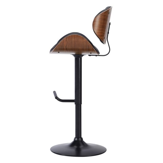 Стул барный мягкий черный из экокожи крутящийся (арт 31292) Фото 6