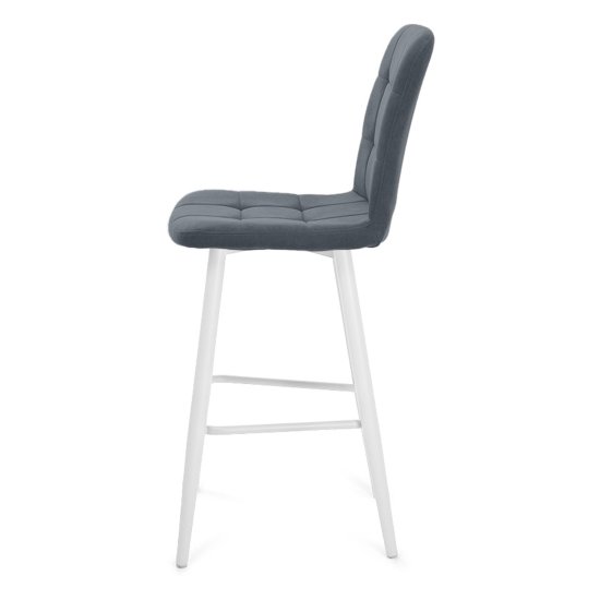 Барный стул металлический серый велюровый (арт 18883) Фото 4