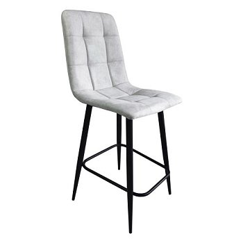 Стул полубарный на металлокаркасе серый (арт 23941) - Фото 2