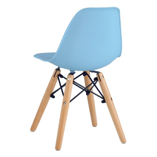 Стул дизайнерский деревянный голубой eames (арт 29396) Фото 2