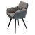 Стул для кухни серый из велюра (арт 33539)