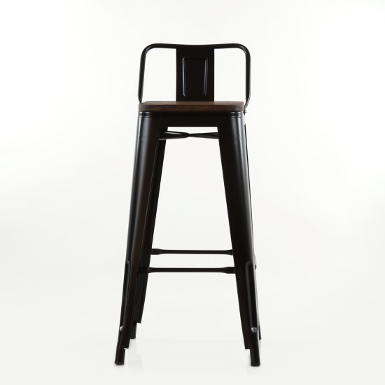 Барный стул дизайнерский ножки черные черный tolix (арт 6694) Фото 2