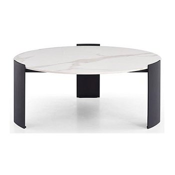 Журнальный столик круглый с керамической столешницей белый (арт 32252) - Фото 2