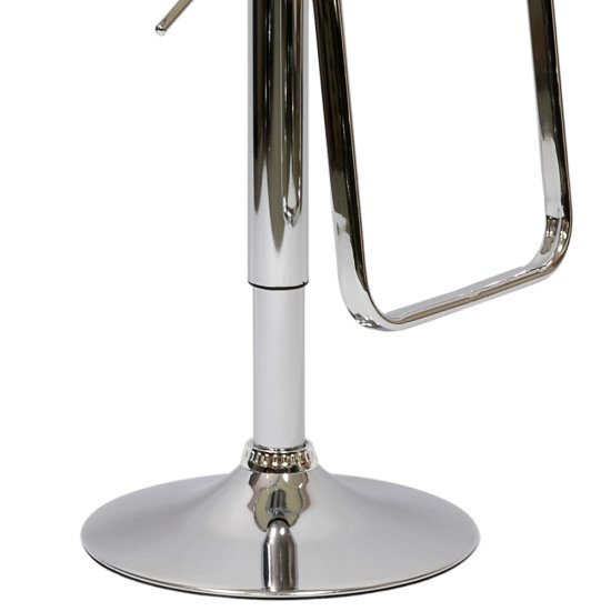 Стул барный на металлокаркасе мягкий бежевый регулируемый (арт 6476) Фото 3