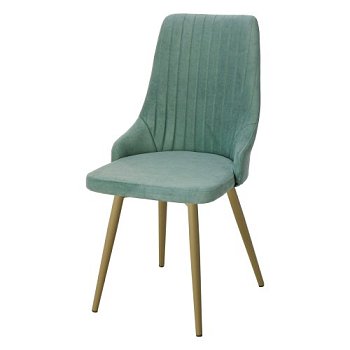 Стул для кухни мятный из велюра (арт 32795) - Фото 2