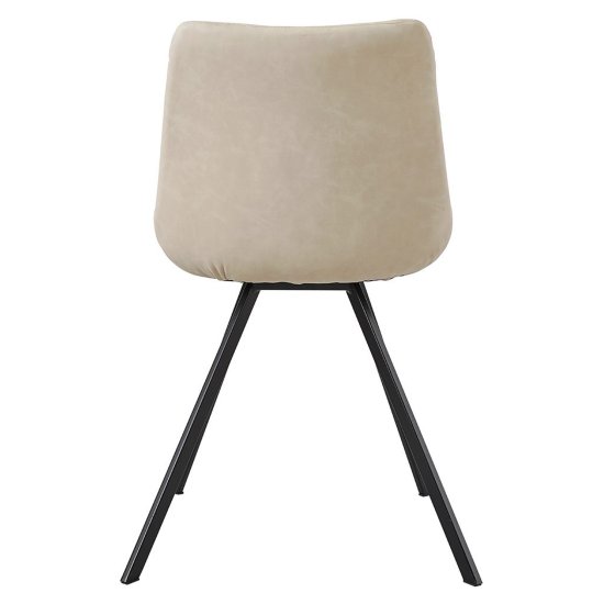 Стул на металлическом каркасе белый из экокожи (арт 35259) Фото 4