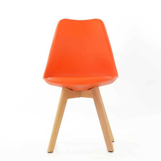 Стул дизайнерский мягкий оранжевый eames (арт 5481) Фото 2