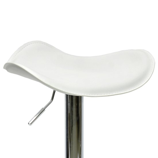 Барный стул белый из экокожи регулируемый (арт 6190) Фото 2
