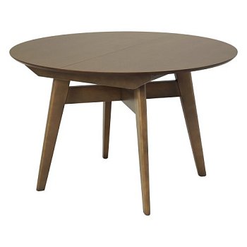 Обеденный стол раскладной круглый D-120(+35) см классический (арт 29128) - Фото 2