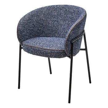 Стул обеденный металлический с мягким сидением синий (арт 33800) - Фото 2
