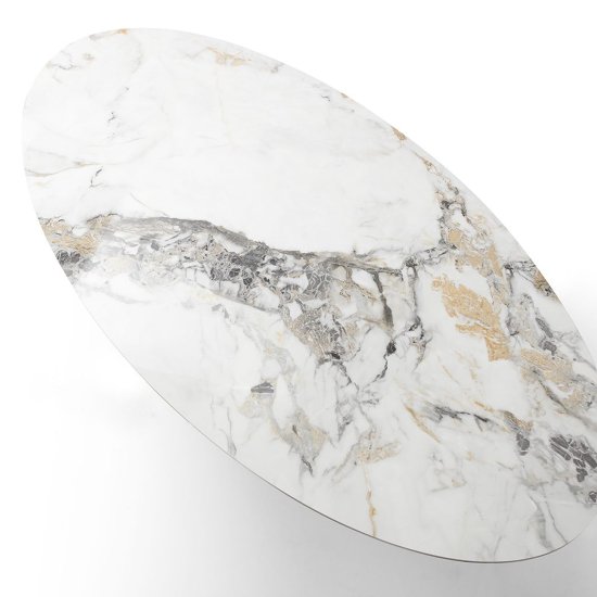 Стол дизайнерский овальный из керамогранита 240 см (арт 28926) Фото 4