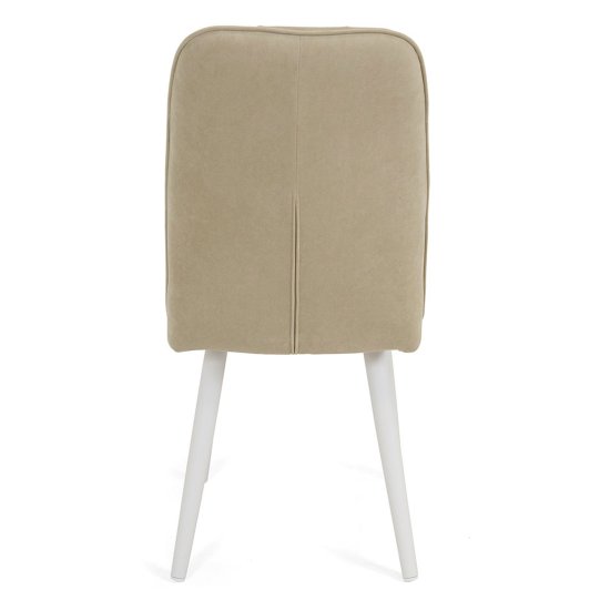 Стул слоновая кость с обивкой из велюра (арт 20505) Фото 5