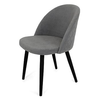 Стул на металлокаркасе мягкий серый из велюра (арт 21174) - Фото 2