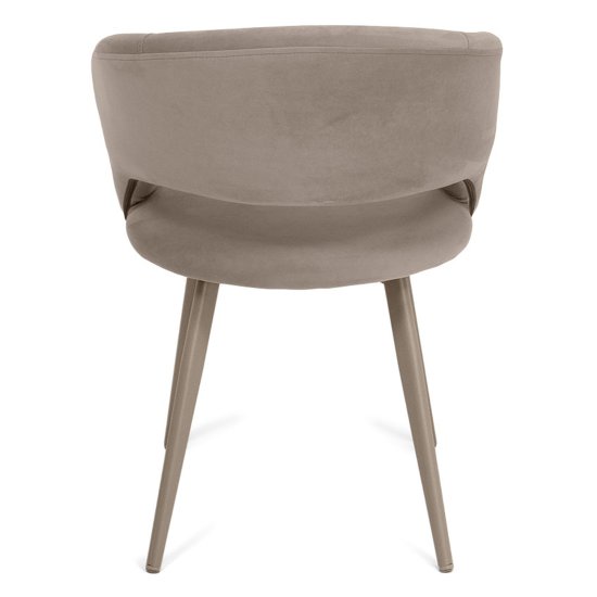 Стул мягкий слоновая кость велюровый (арт 33605) Фото 6