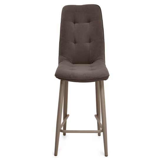 Стул барный металлический мягкий из велюра (арт 20869) Фото 5