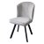 Стул на металлокаркасе мягкий серый из велюра (арт 29476)