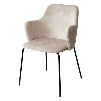 Стул на металлокаркасе с мягким сидением слоновая кость (арт 28943) - Фото 2