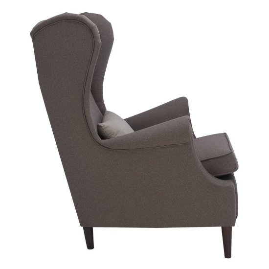 Стул-кресло мягкий с подлокотниками серый классический (арт 29447) Фото 4