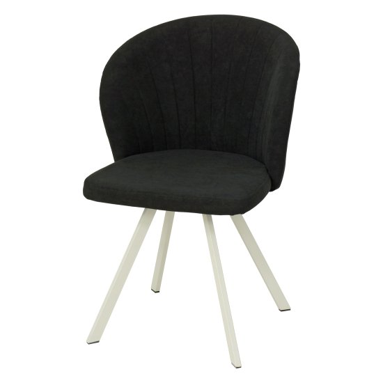 Стул на металлокаркасе мягкий серый из велюра (арт 26659) Фото 1