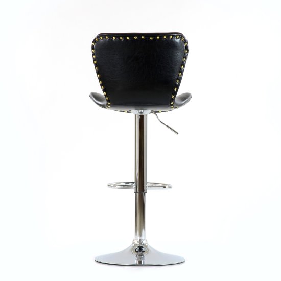 Барный стул на металлокаркасе черный из экокожи (арт 6549) Фото 2