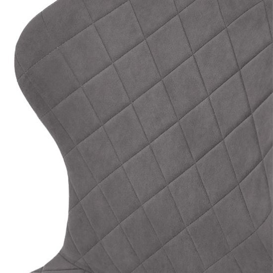 Барный стул серый из велюра современный (арт 34159) Фото 7