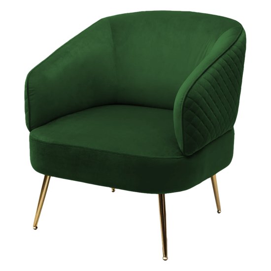 Стул-кресло дизайнерский мягкий с подлокотниками зеленый (арт 28442) Фото 1