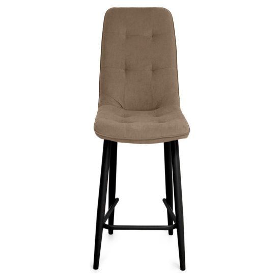 Стул барный на металлокаркасе мягкий из велюра (арт 20857) Фото 5